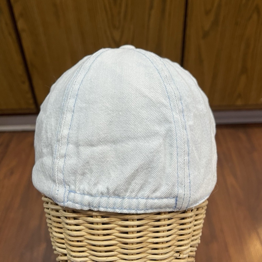 vtg kids 90s Winnie The Pooh Disney Hat Cap Baseball Stretch Light Blue Honeypot - Picture 6 of 6